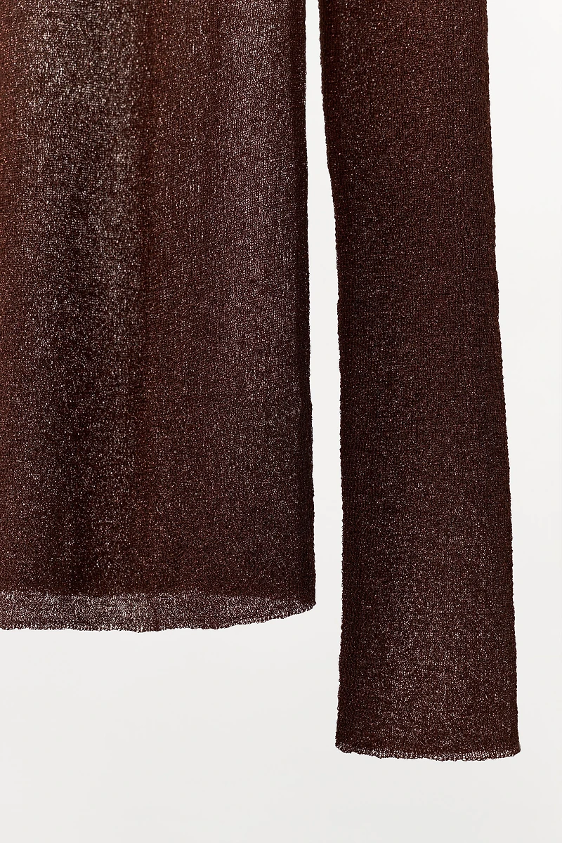 METALLIC THREAD FINE KNIT TOP
