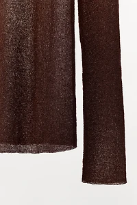 METALLIC THREAD FINE KNIT TOP