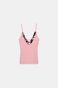 SEQUIN STRAP TOP