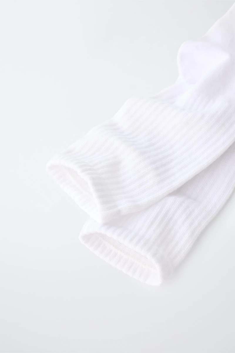 LOT DE TROIS PAIRES CHAUSSETTES HAUTES UNIES
