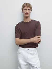 T-shirt à manches courtes en coton mélang