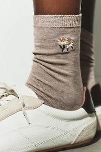 EMBROIDERED FLOWER SOCKS