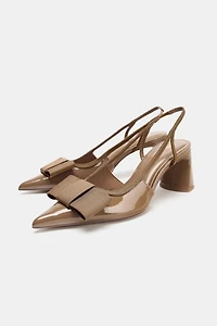 BOW SLINGBACK HEELS