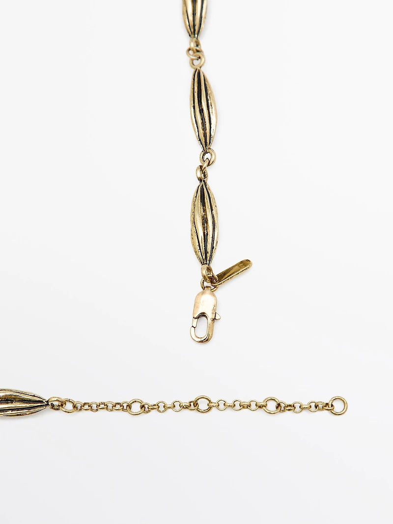 Collier long cacao
