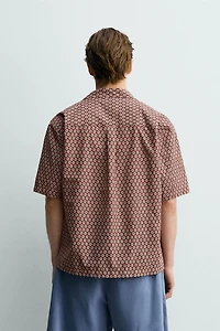 GEOMETRIC PRINT RELAXED FIT SHIRT