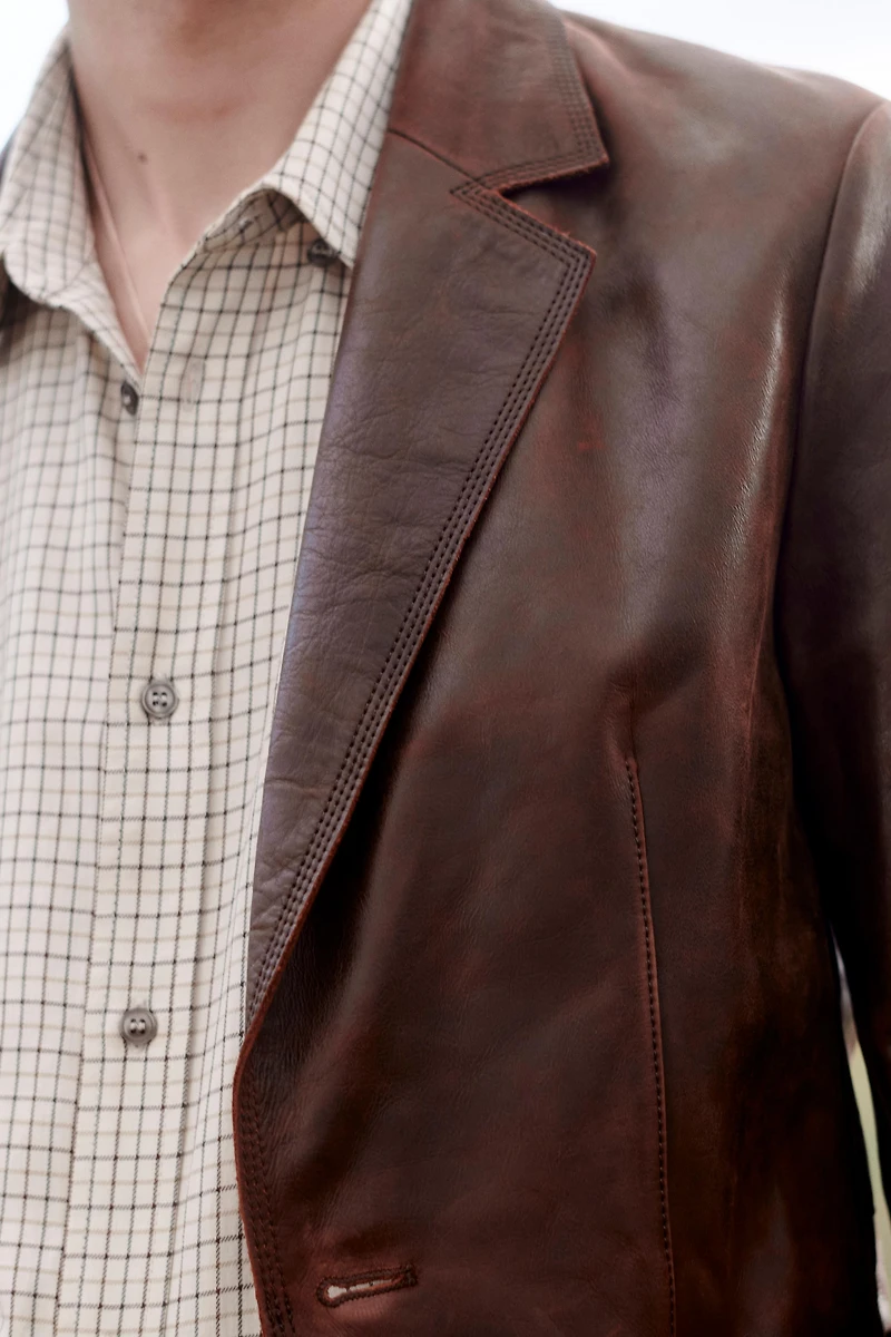 LIMITED EDITION LEATHER SUIT BLAZER