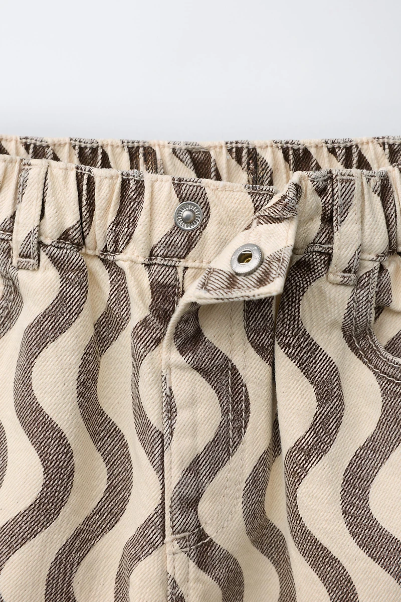 GEOMETRIC PRINT JEANS