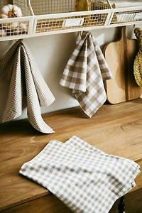 DYED THREAD KITCHEN TOWELS (SET OF 3)