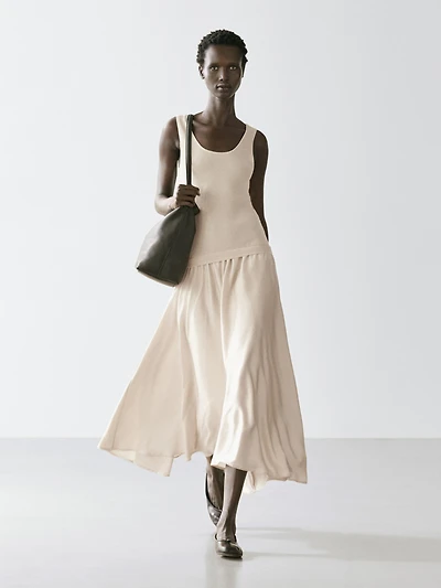 Contrast strappy dress