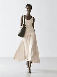 Contrast strappy dress