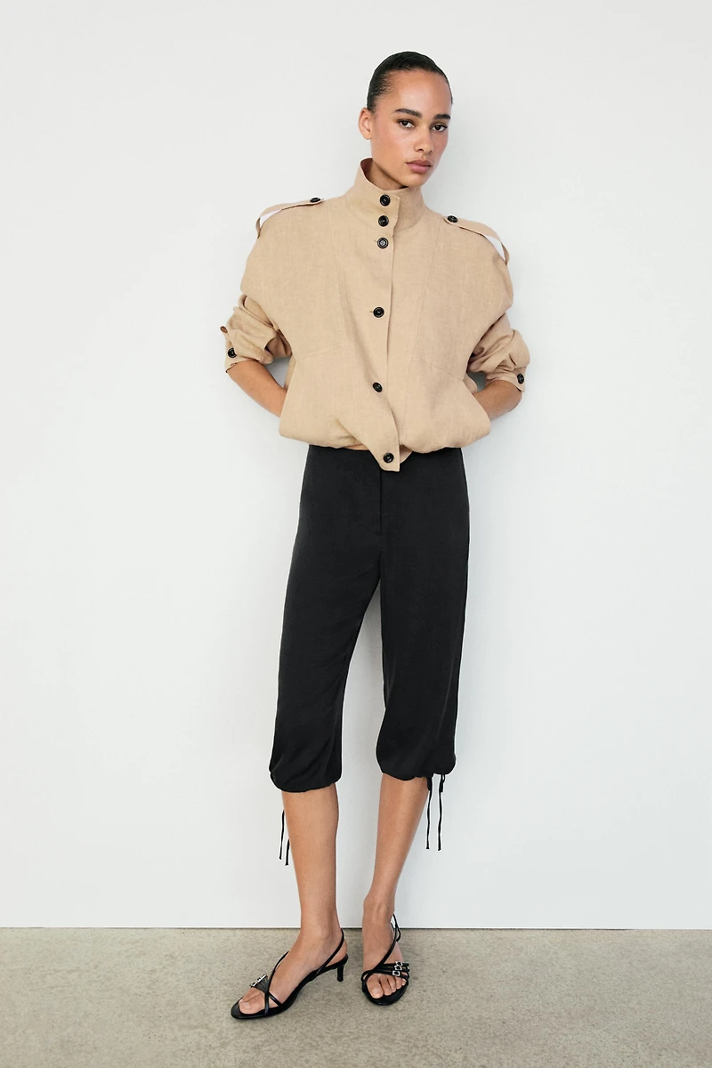 Veste bomber fluide 100 % lin