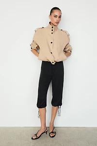 Veste bomber fluide 100 % lin