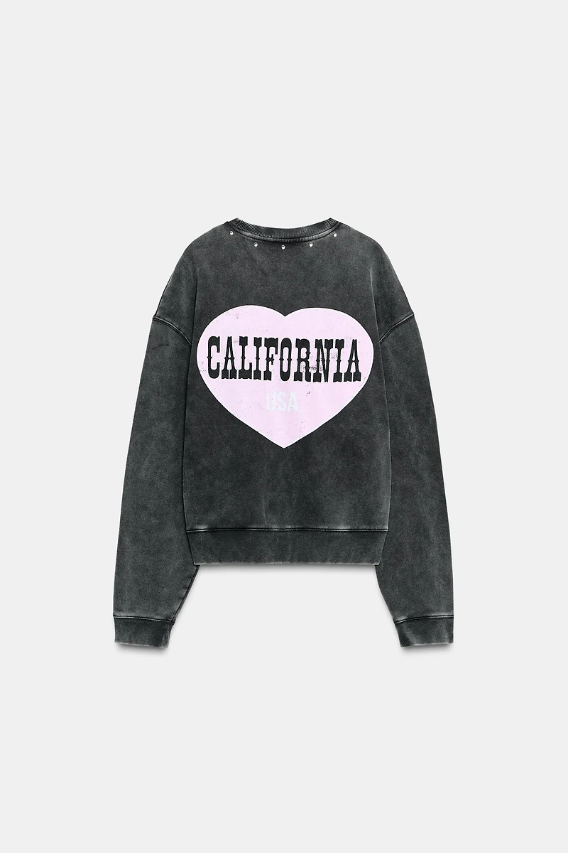 WASHED TEXT SWEATSHIRT