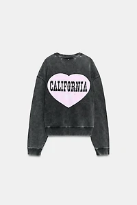 WASHED TEXT SWEATSHIRT
