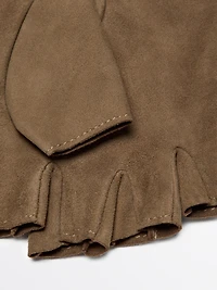 100% goatskin suede mittens