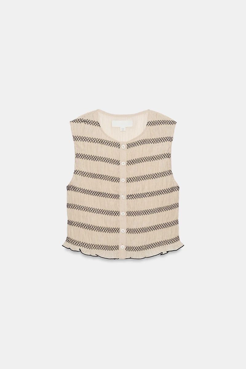 TOP GILET COUTURES BIMATIÈRE