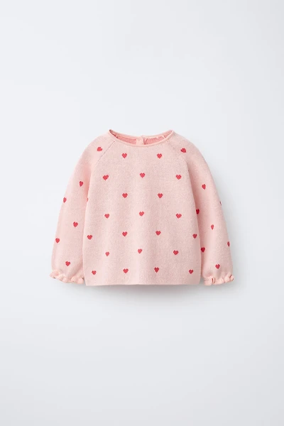 HEART KNIT SWEATER