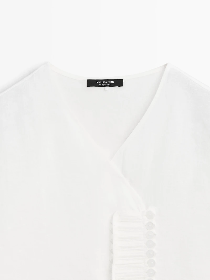 Chemise fluide avec plastron