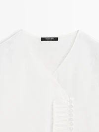 Chemise fluide avec plastron