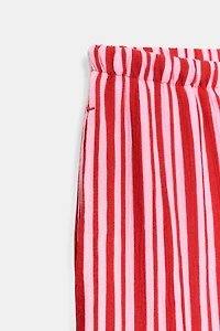 STRIPED WIDE LEG PANTS