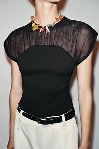 TOP COMBINÉ EN MAILLE