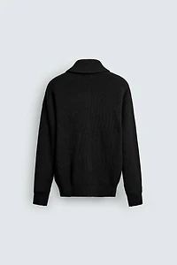 PURL KNIT CARDIGAN WITH ZIPPER