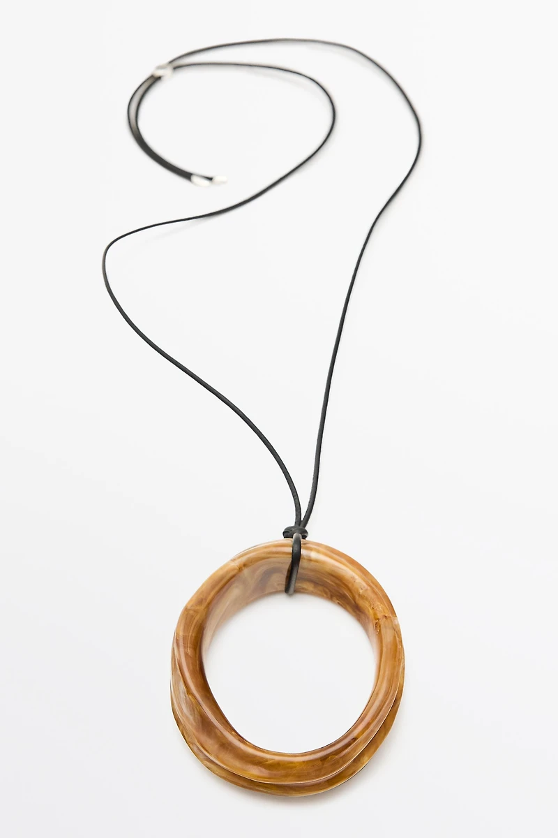 Collier anneau marbré