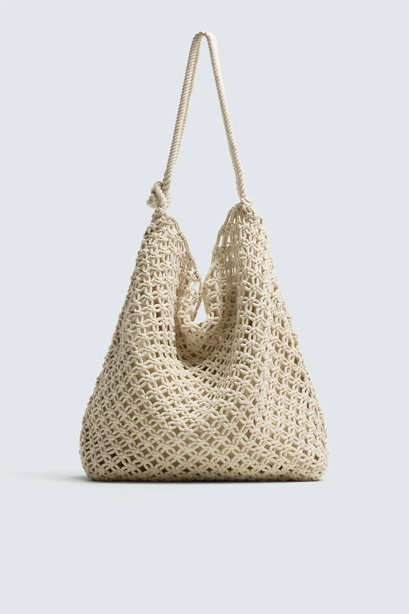 SAC PORTÉ ÉPAULE MACRAMÉ