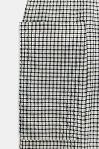 PLAID ELASTIC WAIST TROUSERS
