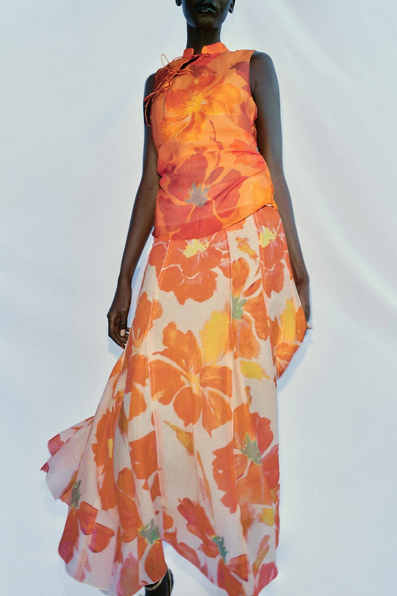 PRINTED TIE TOP