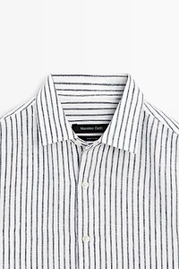 100% linen striped shirt