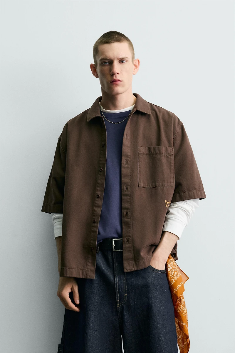 WASHED COMBINED PRINT SHIRT