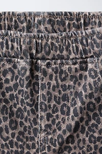 ANIMAL PRINT FLARE JEANS