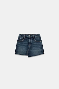 Z1975 DENIM SKORT WITH RAW HEM