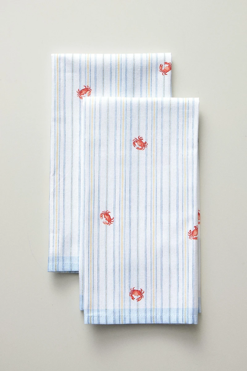 CRAB TEA TOWEL SET (PACK OF 2)