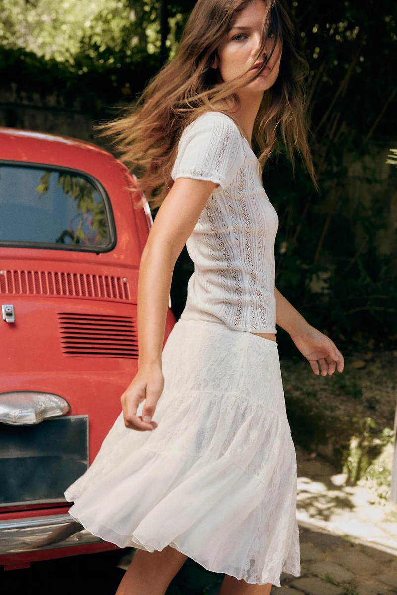 POINTELLE KNIT TOP