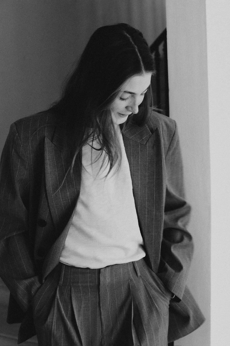 BLAZER OVERSIZE RAYURES BANQUIER