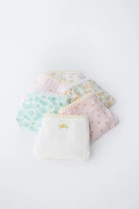 1 1/2-6 YEARS/ SIX-PACK OF FLORAL UNDERWEAR