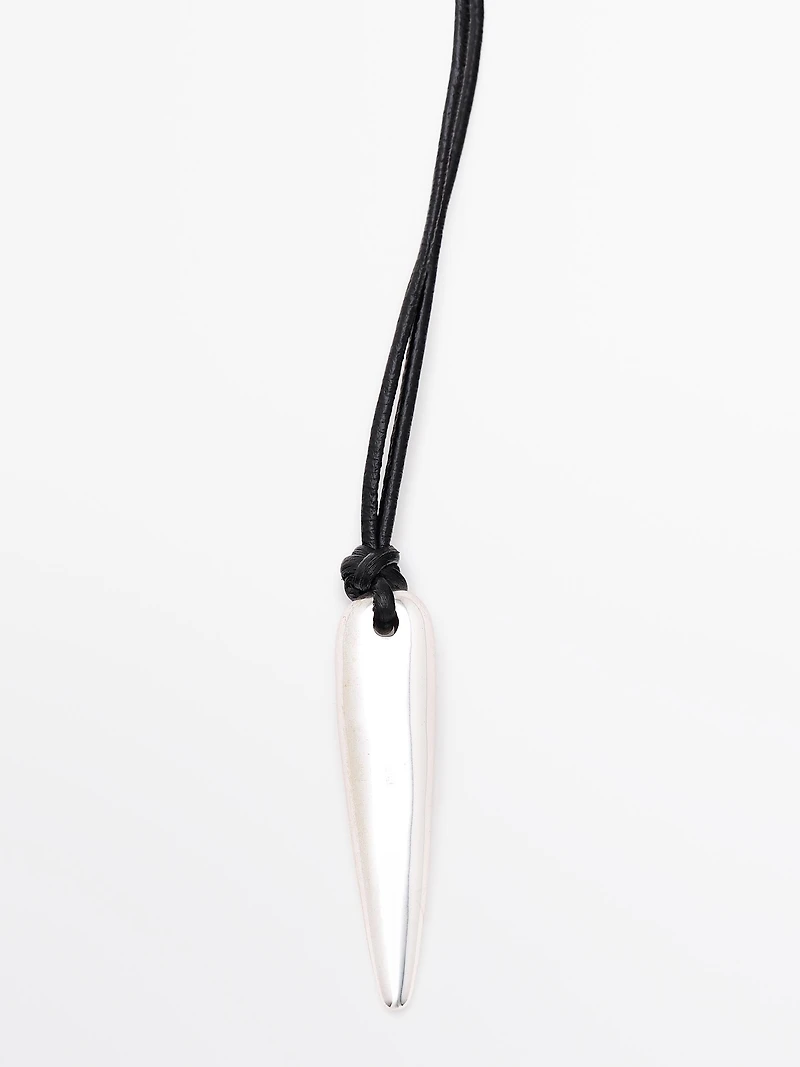 Leather pendulum pendant