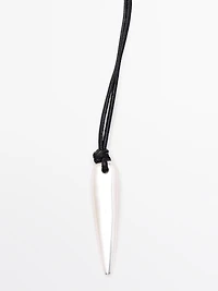 Leather pendulum pendant