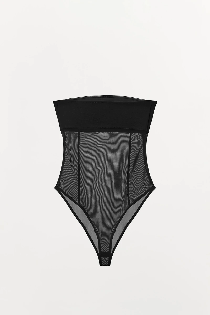 BODY BANDEAU EN TULLE COMBINÉ