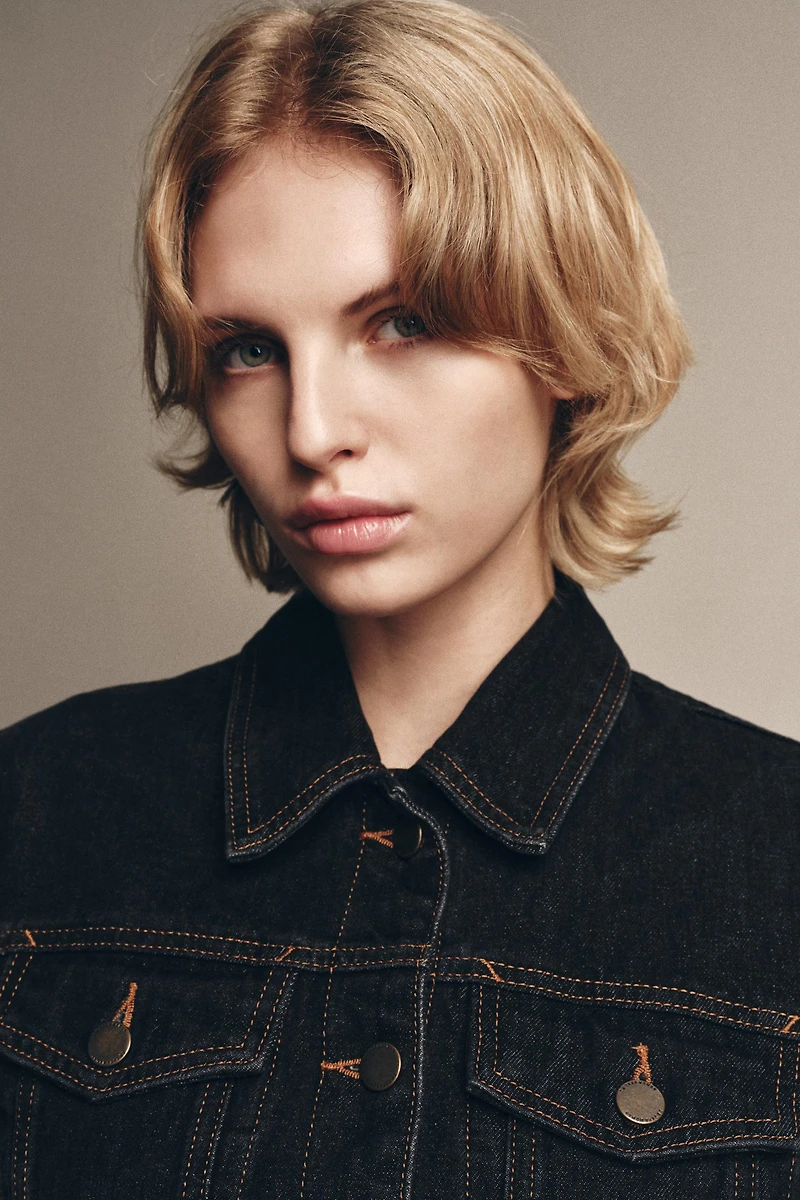 ZW COLLECTION FITTED DENIM JACKET