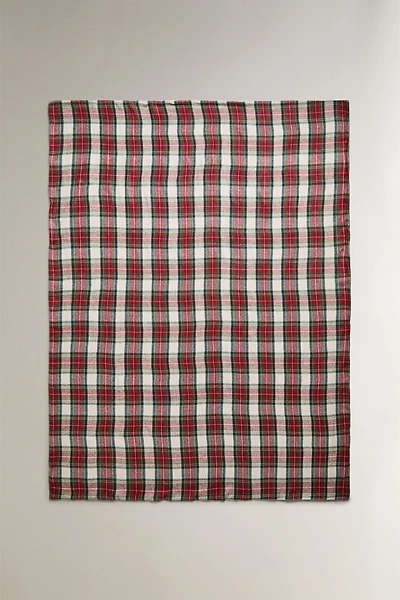 CHRISTMAS TARTAN CHECK BLANKET
