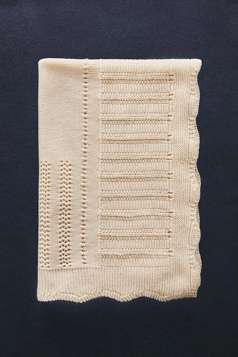 BABY OPENWORK COTTON BLANKET