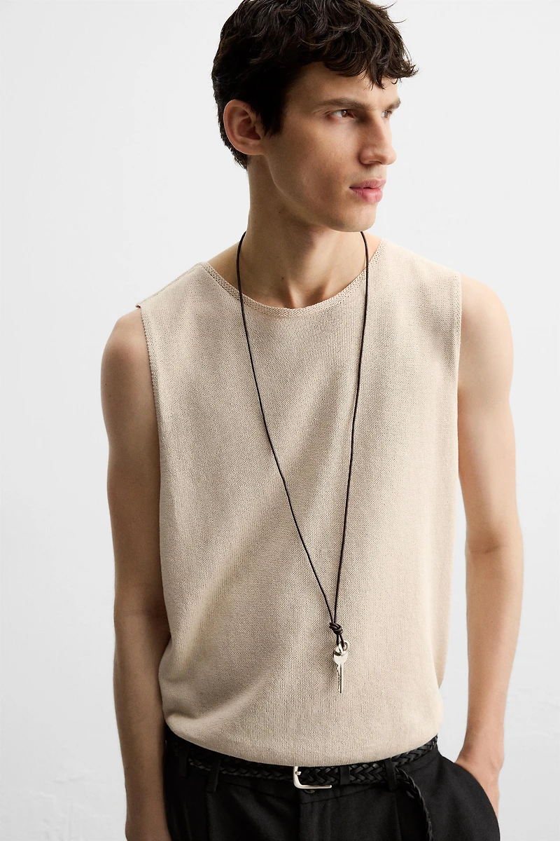 RELAXED FIT KNIT TANK TOP