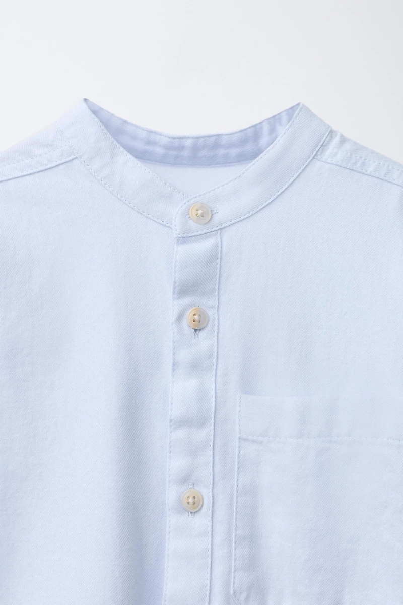 SOFT TOUCH MANDARIN COLLAR SHIRT