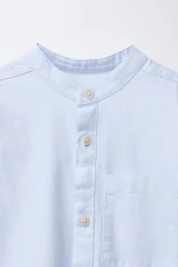 SOFT TOUCH MANDARIN COLLAR SHIRT