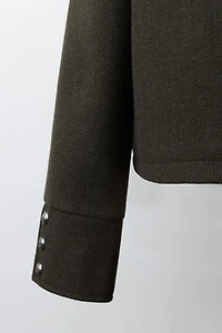 BUTTONED WOOL-BLEND JACKET
