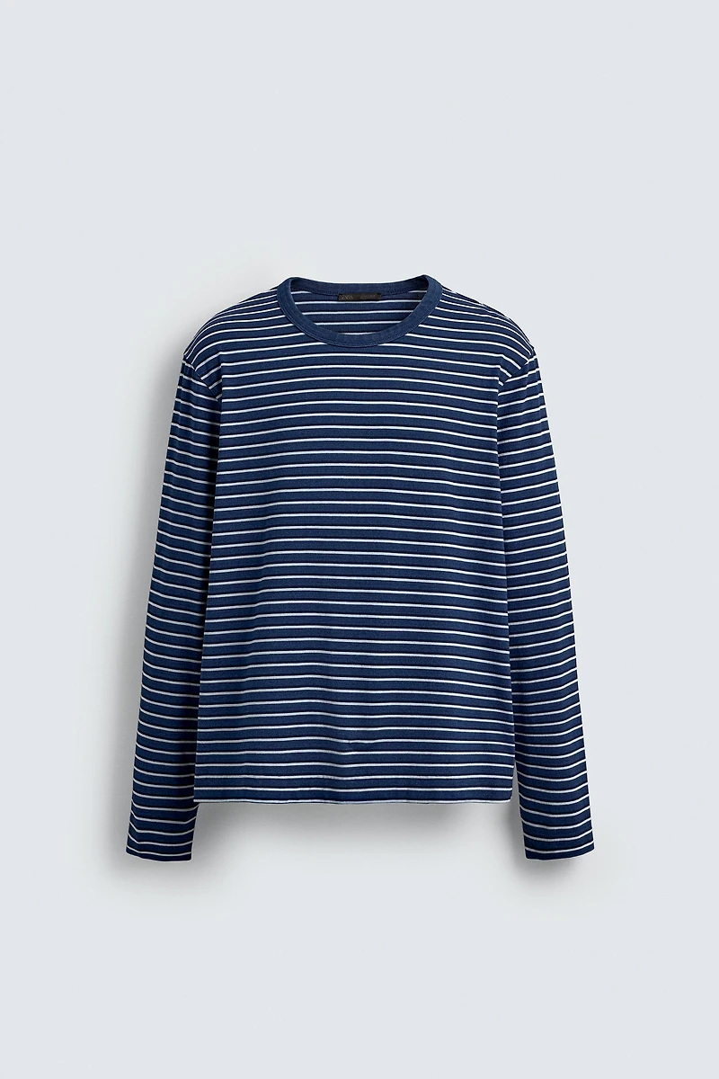 STRIPED JACQUARD T-SHIRT