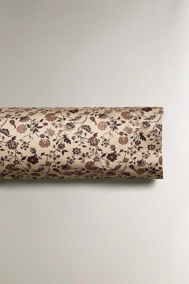 TAIE D’OREILLER SATIN IMPRIMÉ FLEUR
